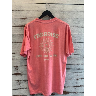 Camiseta Praia Brasil Paradise Rosa