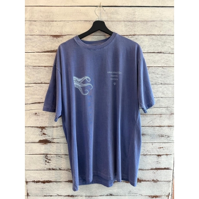 Camiseta Praia Brasil Underwater Fishing Division Azul