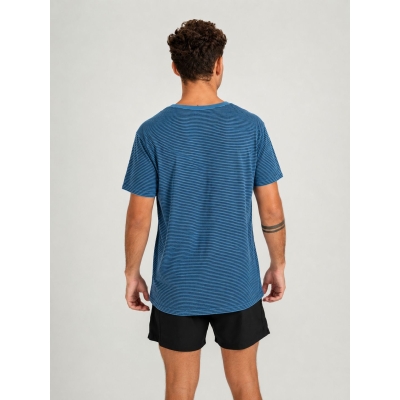 Camiseta Azul Listrada